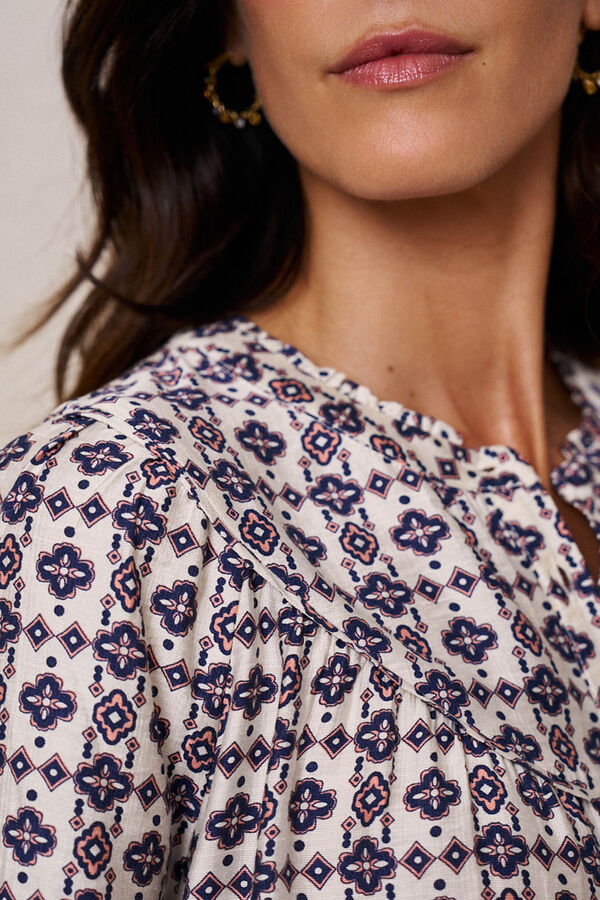 Polín Et Moi Camisa geométrica lilás Impressão