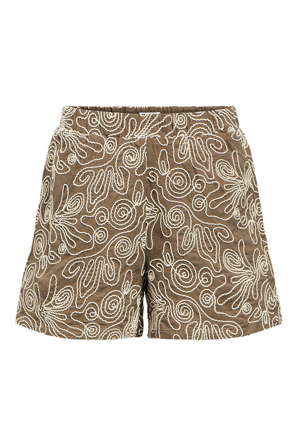 Object Cal&ccedil;&otilde;es em tecido bordado Tostado