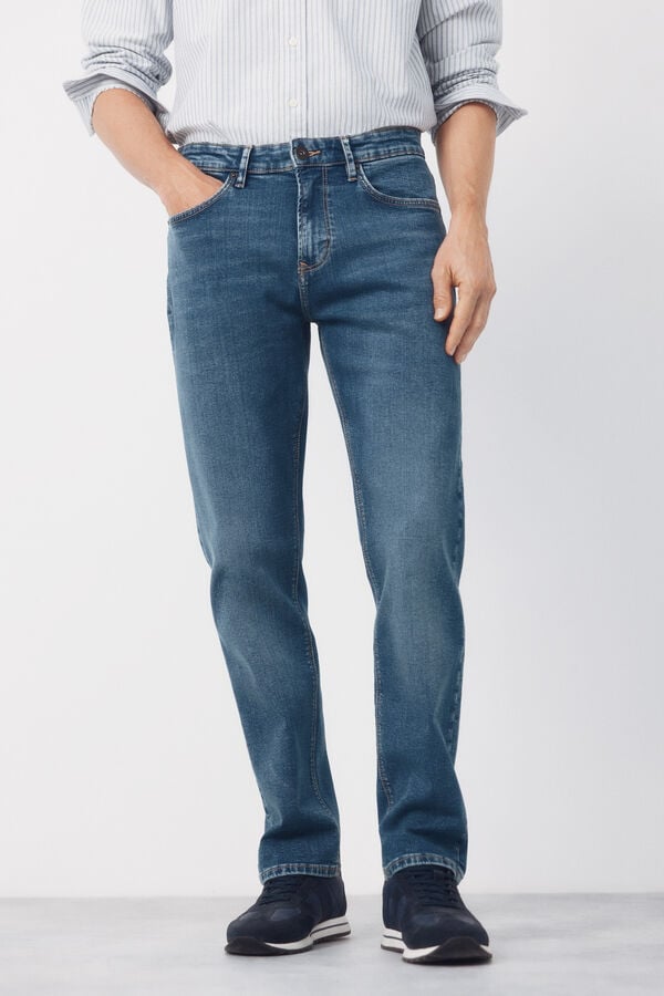 Cortefiel Regular fit jeans Blue