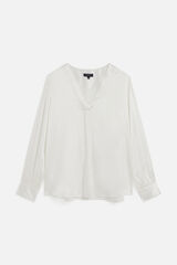 Caroll Blusa manga larga 100% seda Marfil