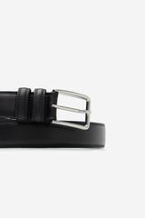 Cortefiel Casual leather belt Black
