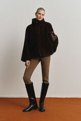 Cortefiel Calças elásticas confortáveis Castanho