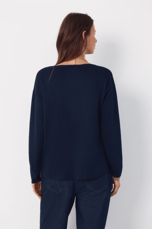 Cortefiel V-neck jumper Navy