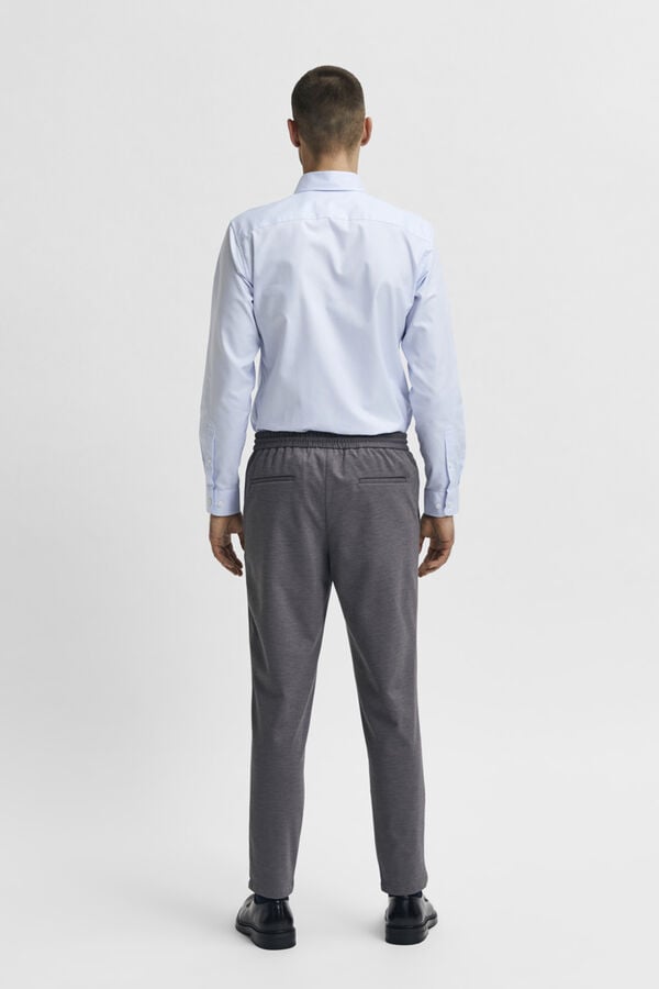 Cortefiel 100% cotton long-sleeved dress shirt Blue