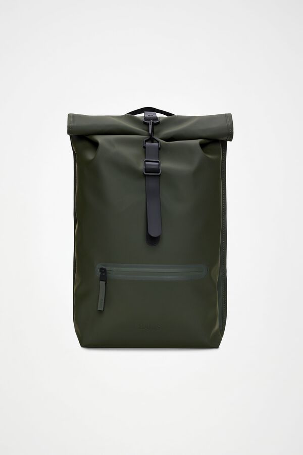 Rains Mochila rolltop imperme&aacute;vel Verde
