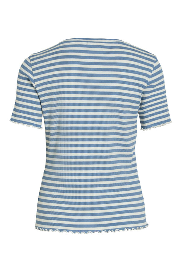 Cortefiel Camiseta de punto a rayas Azul
