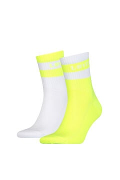 Cortefiel Neon striped ankle Levi’s® socks pack Yellow