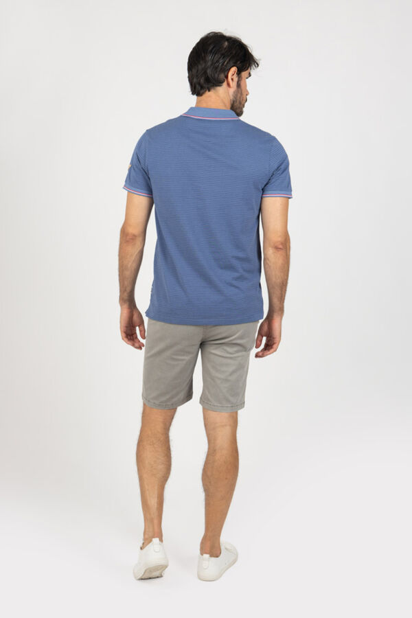 Privata Short sleeve polo shirt Printed blue