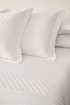 Cortefiel Jogo de Lençóis New York Bege cama 180-200 cm Branco