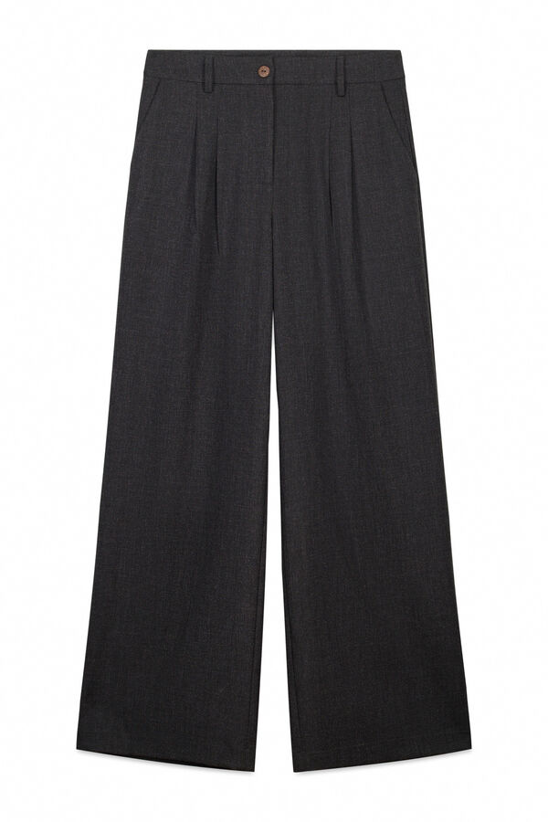 Slowlove Pantal&oacute;n pinzas recto Cinzento