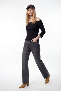 Vero Moda Camiseta de algod&atilde;o com manga 7/8