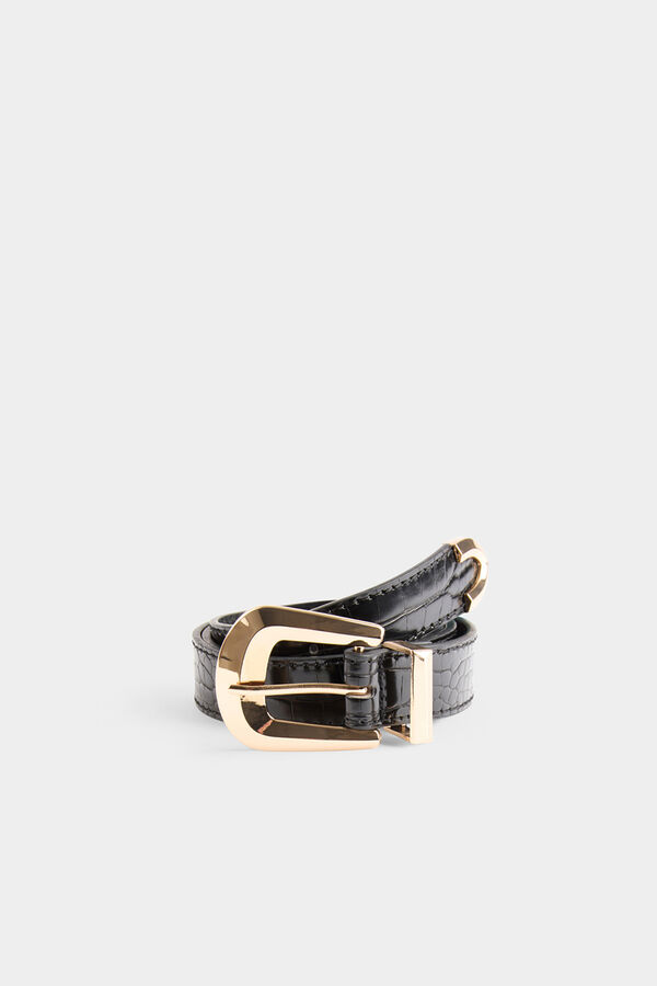 Morgan Cinto efeito crocodilo Preto