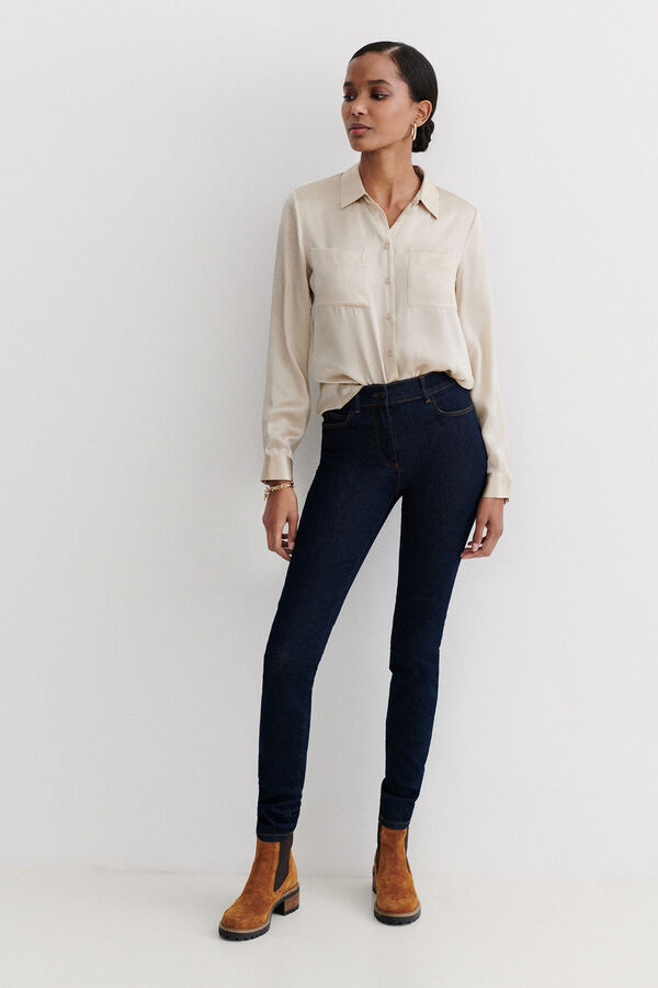 Caroll Camisa de seda Beige