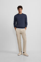 Silbon Camisola clássico de gola redonda Cinzento