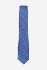 Cortefiel Natural silk tie Blue