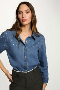 Morgan Camisa curta com cabochões