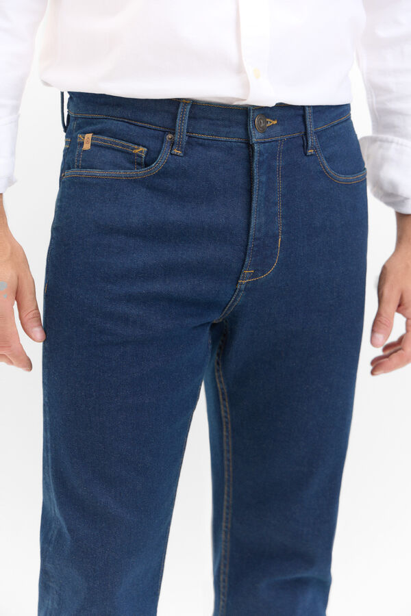 Cortefiel Classic fit dynamic jeans Blue