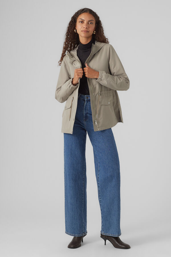 Vero Moda Parka corta con capucha Gris