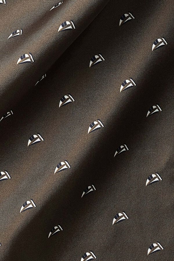 Selected Men's silk scarf Brown