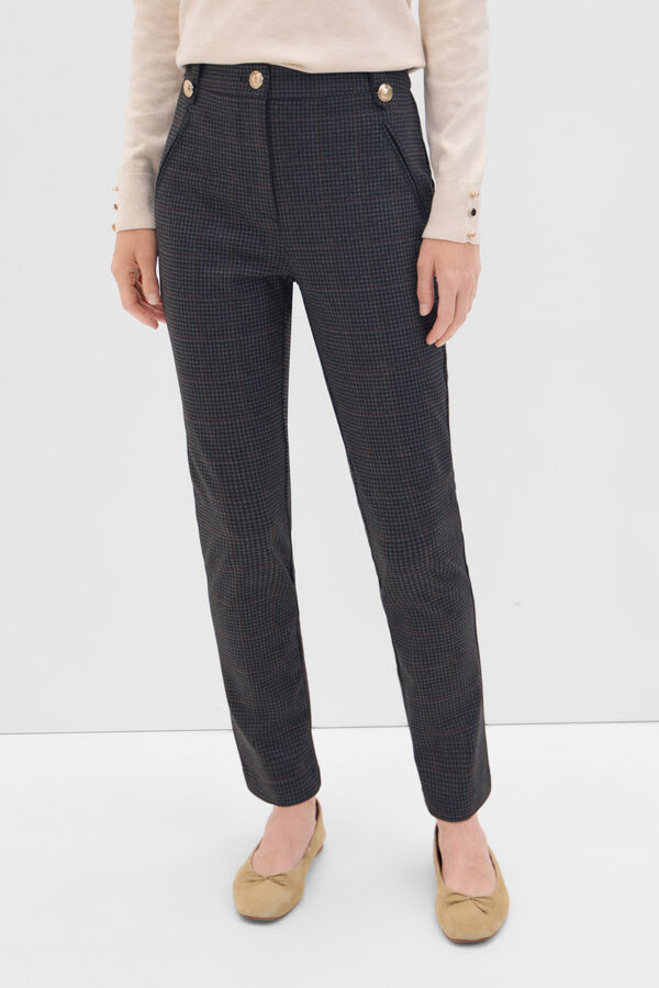 Cortefiel Ponte Roma trousers Printed grey