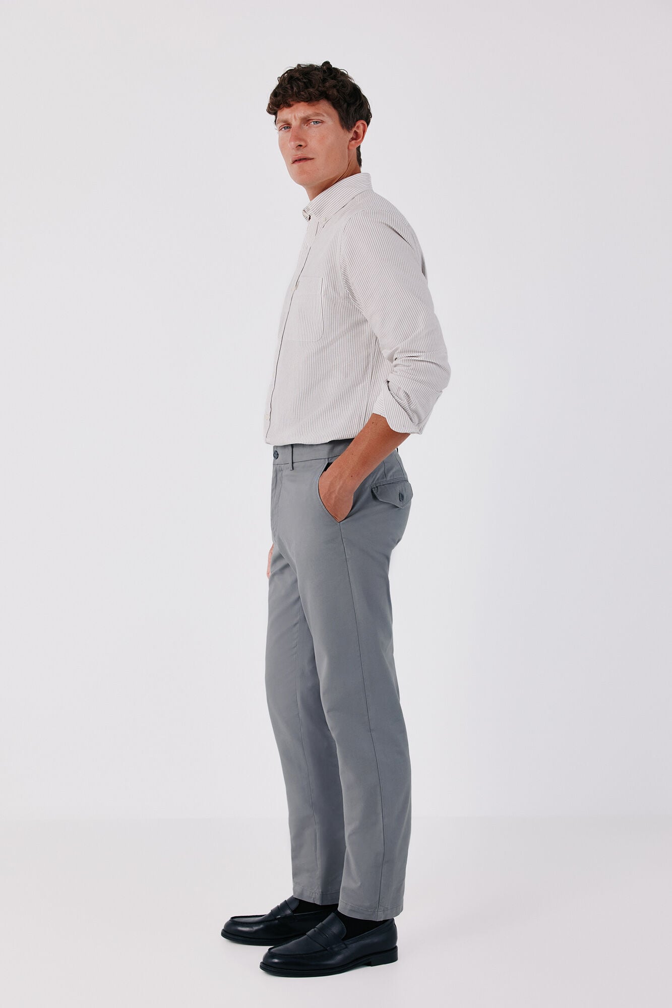 Cortefiel Candela striped Oxford shirt