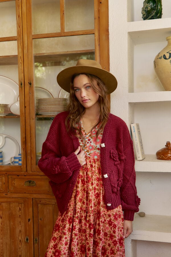 Jaase Casaco de malha de malha Granada