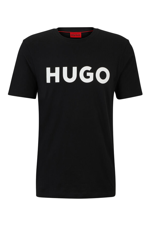 HUGO T-shirt de manga curta Cinzento