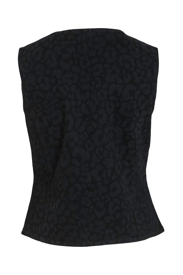 Vila Colete com estampa animal Preto