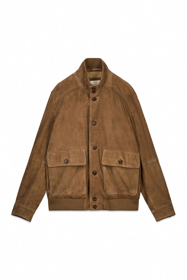 OOTO Blus&atilde;o em camur&ccedil;a Tostado