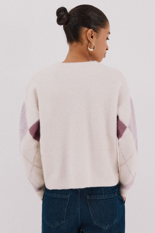 Cortefiel Diamond jersey-knit jersey Ivory