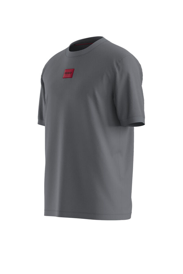 HUGO T-shirt de manga curta Cinzento