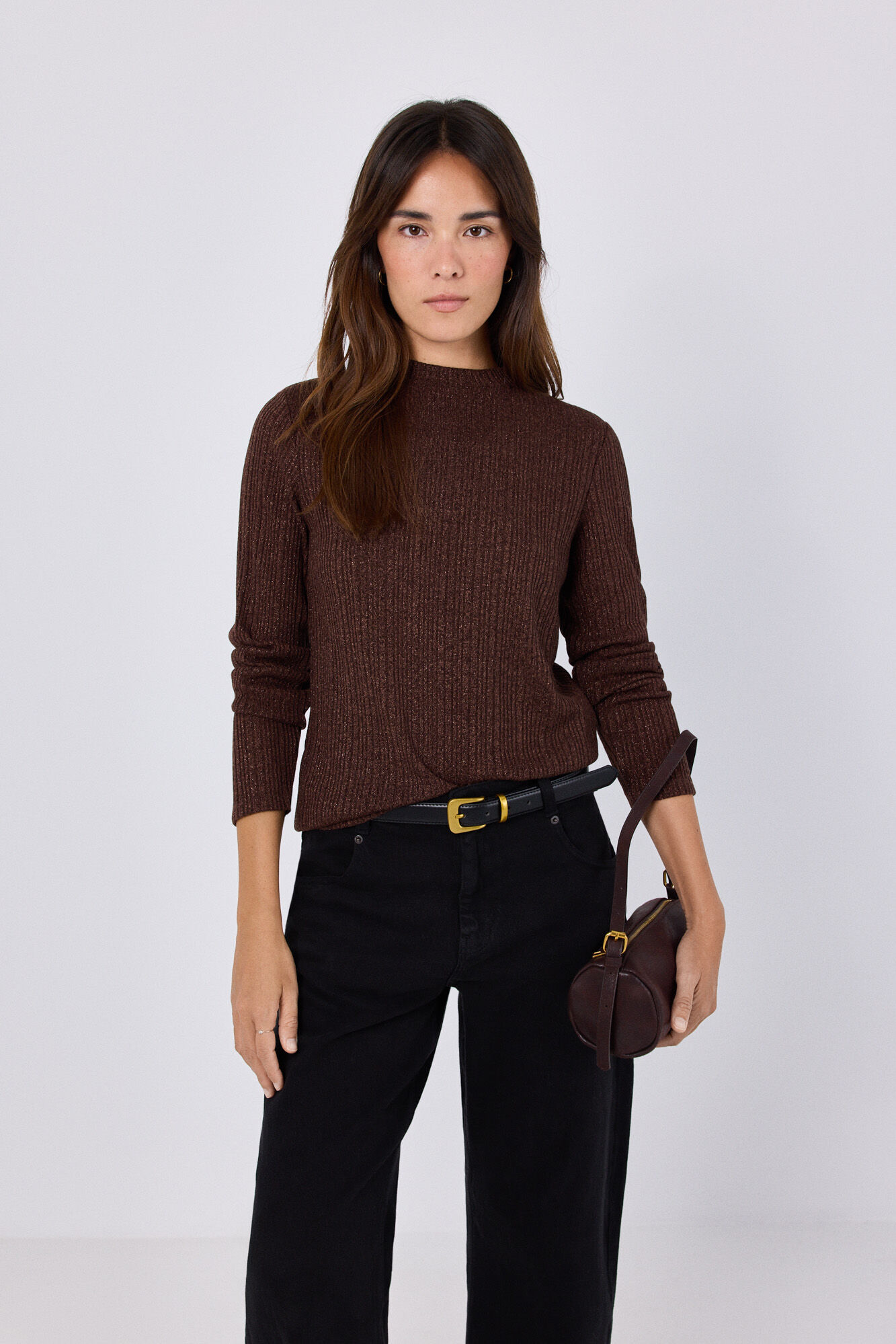 Cortefiel Lurex knit top