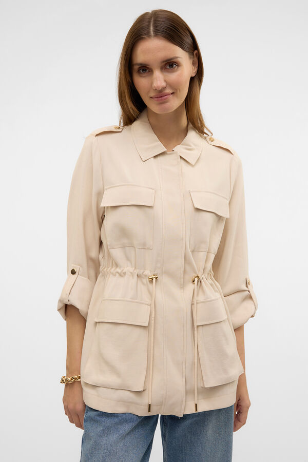 Vero Moda Long sleeve jacket with front pockets Grey