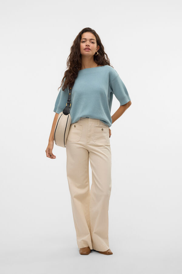 Vero Moda Curve Jeans de tiro alto talla grande Rosa