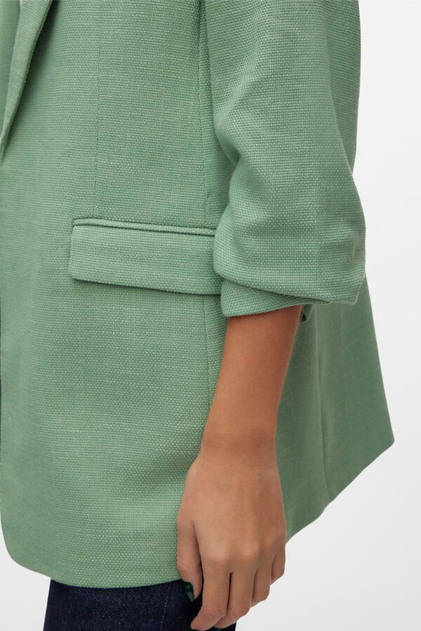 Cortefiel Blazer with 3/4-length sleeves Dark green