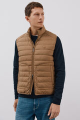 Cortefiel Ultra-light quilted gilet Beige