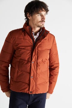 Cortefiel Quilted jacket Red