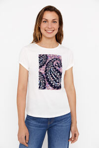 Cortefiel T-shirt estampada algodão Multicolorido
