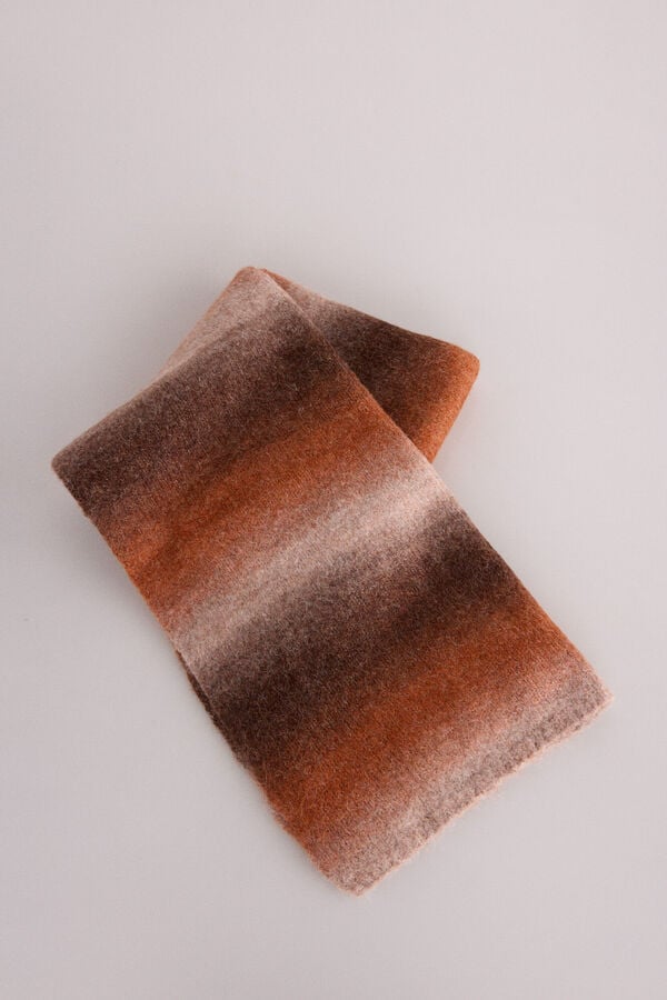 Slowlove Bufanda gruesa rayas Naranja