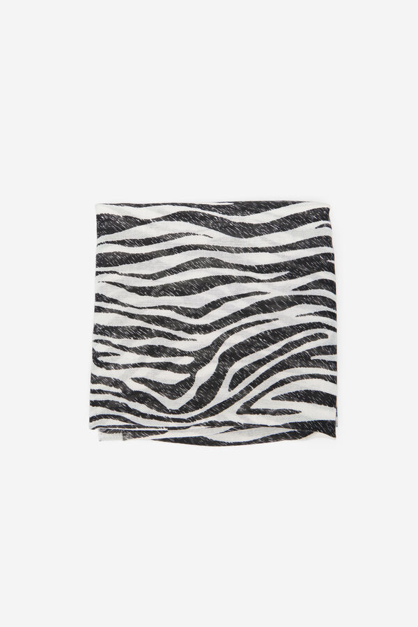 Cortefiel cachecol com estampado de zebra Impressão