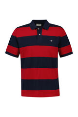 Gant Camisa polo piqué riscas em bloco Vermelho