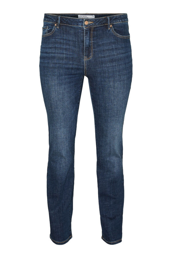 Vero Moda Curve Jeans recto talla grande Azul marino