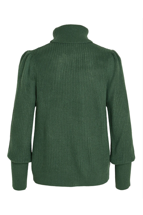 Vila Camisola de gola alta canelado Verde