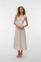 Vero Moda Vestido midi em algod&atilde;o Tostado
