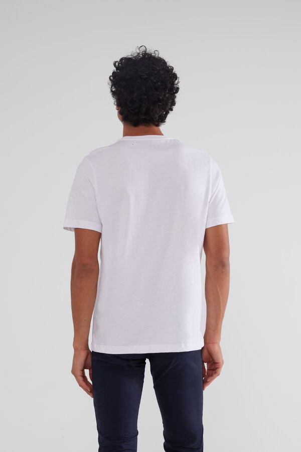 Cortefiel Plain white T-shirt with mini racket White