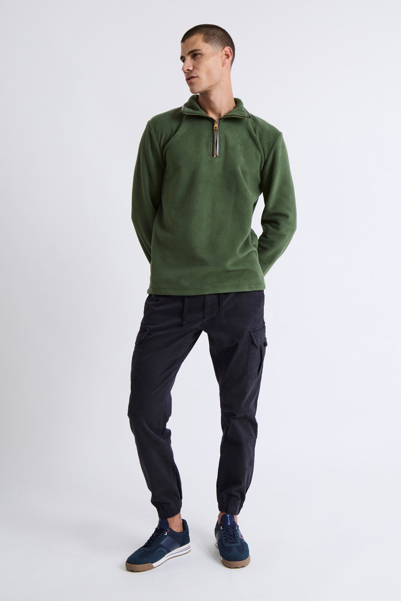 Williot Camisola Fecho-&Eacute;clair com polar meia