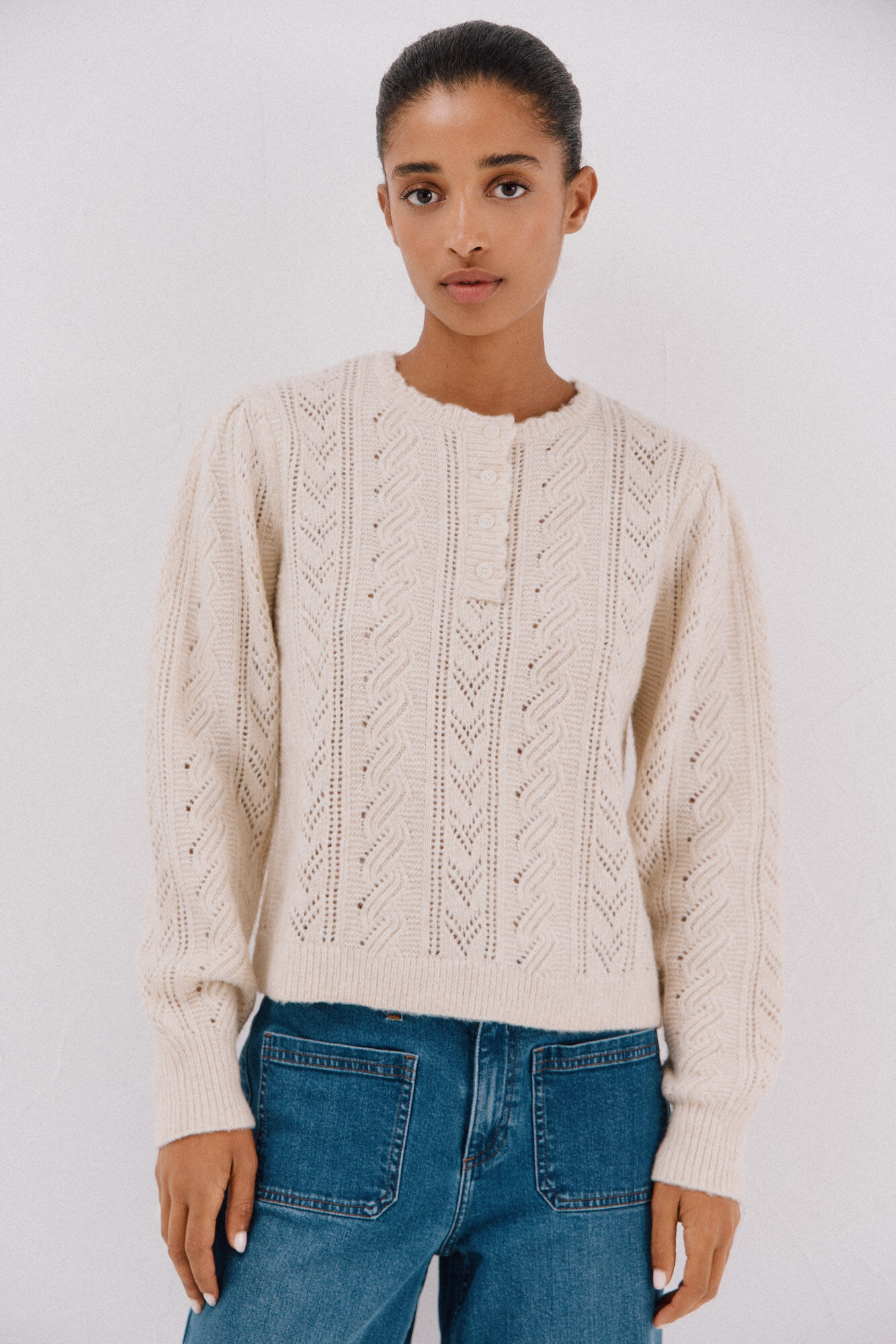 Cortefiel Openwork baker's sweater