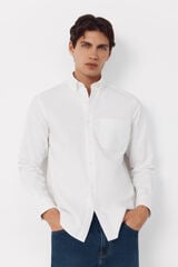 Cortefiel Plain Oxford shirt White