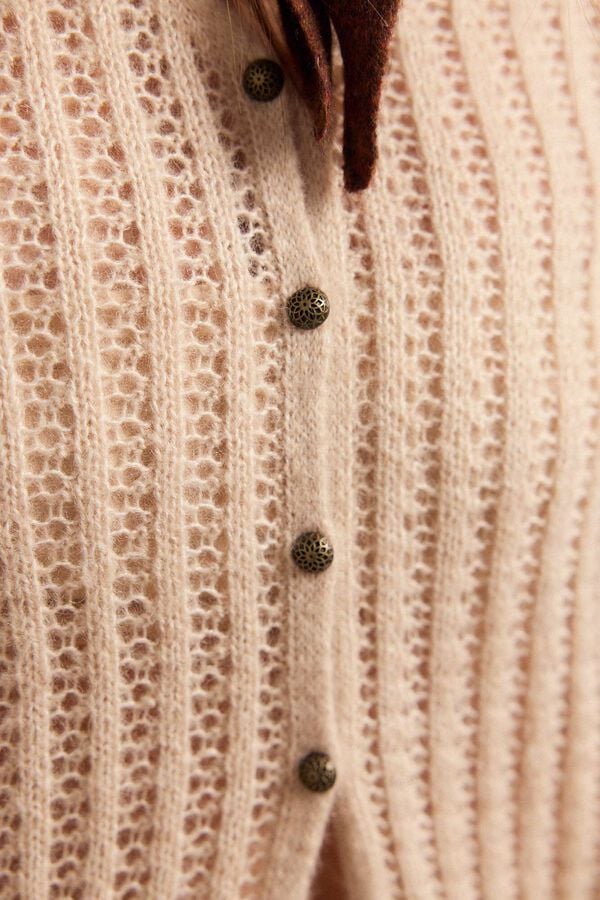 Slowlove Chaqueta larga punto Marfil