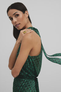 Cortefiel Gerbe Event Collection top Printed green